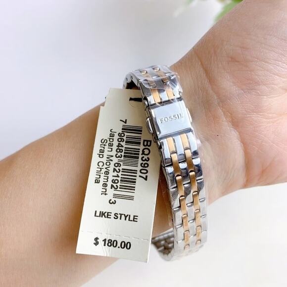 NWT Fossil BQ3907 Colleen Three-Hand Two-Tone Stainless Steel Watch - Picture 9 of 9